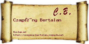 Czagány Bertalan névjegykártya